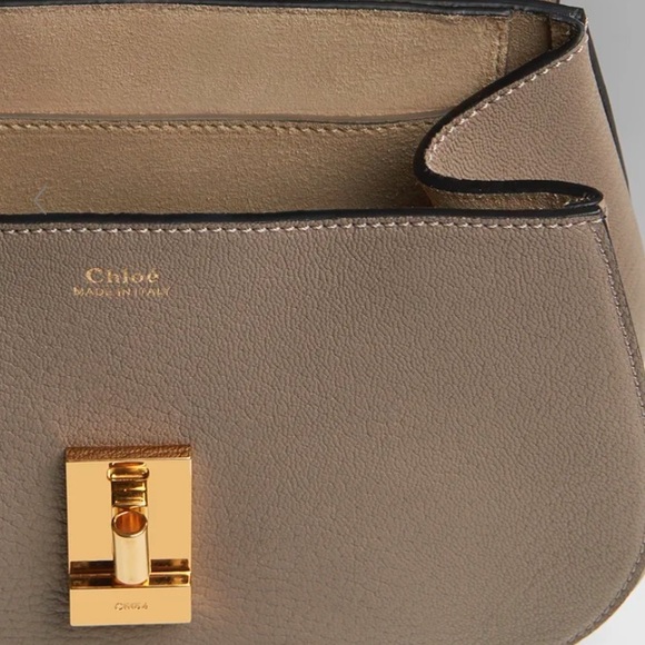 CHLOE | Drew Shoulder Bag in Grained Lamb Skin (MOTTY GREY) - Picture 4 of 12